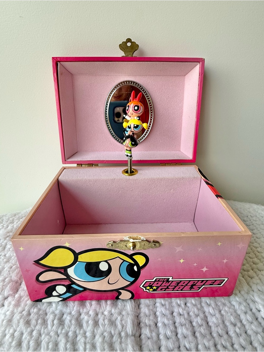 Vintage Powerpuff Girls Musical Jewelry Box